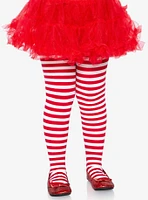 Red And White Youth Stripe Tights