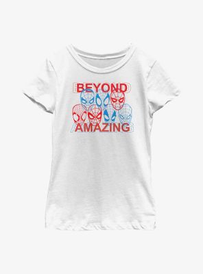 Marvel Spider-Man Beyond Amazing Faces Youth Girls T-Shirt