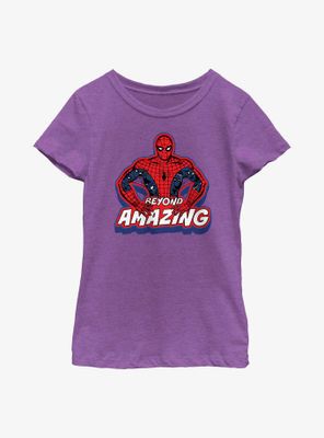 Marvel Spider-Man Beyond Amazing Pose Youth Girls T-Shirt