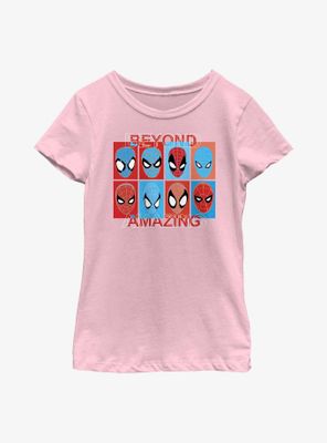 Marvel Spider-Man Beyond Amazing Squares Youth Girls T-Shirt