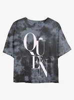 Disney Villains Crowned Evil Queen Tie-Dye Girls Crop T-Shirt