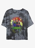 Disney Villains Evil Queen Wishes Grow Old Tie-Dye Girls Crop T-Shirt