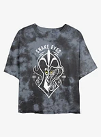 Disney Villains Jafar Snake Eyes Tie-Dye Girls Crop T-Shirt