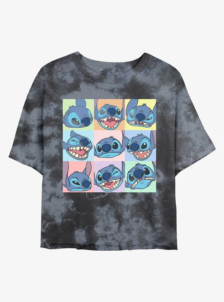 Disney Lilo & Stitch Expressions Tie-Dye Girls Crop T-Shirt