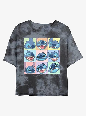 Disney Lilo & Stitch Expressions Tie-Dye Girls Crop T-Shirt