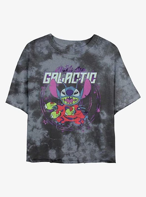 Disney Lilo & Stitch Galactic Dad Tie-Dye Girls Crop T-Shirt