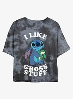 Disney Lilo & Stitch I Like Gross Stuff Tie-Dye Girls Crop T-Shirt