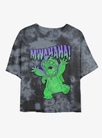 Disney Lilo & Stitch Mwahaha Tie-Dye Girls Crop T-Shirt