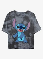 Disney Lilo & Stitch Pose Tie-Dye Girls Crop T-Shirt