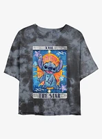 Disney Lilo & Stitch The Star Tarot Card Tie-Dye Girls Crop T-Shirt