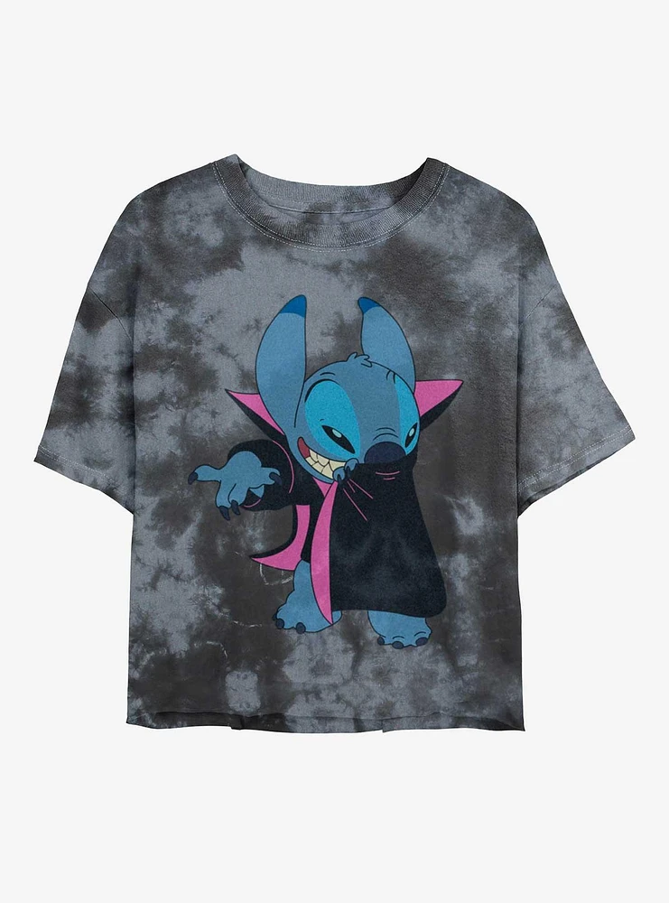 Disney Lilo & Stitch Vampire Tie-Dye Girls Crop T-Shirt