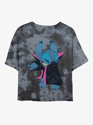 Disney Lilo & Stitch Vampire Tie-Dye Girls Crop T-Shirt