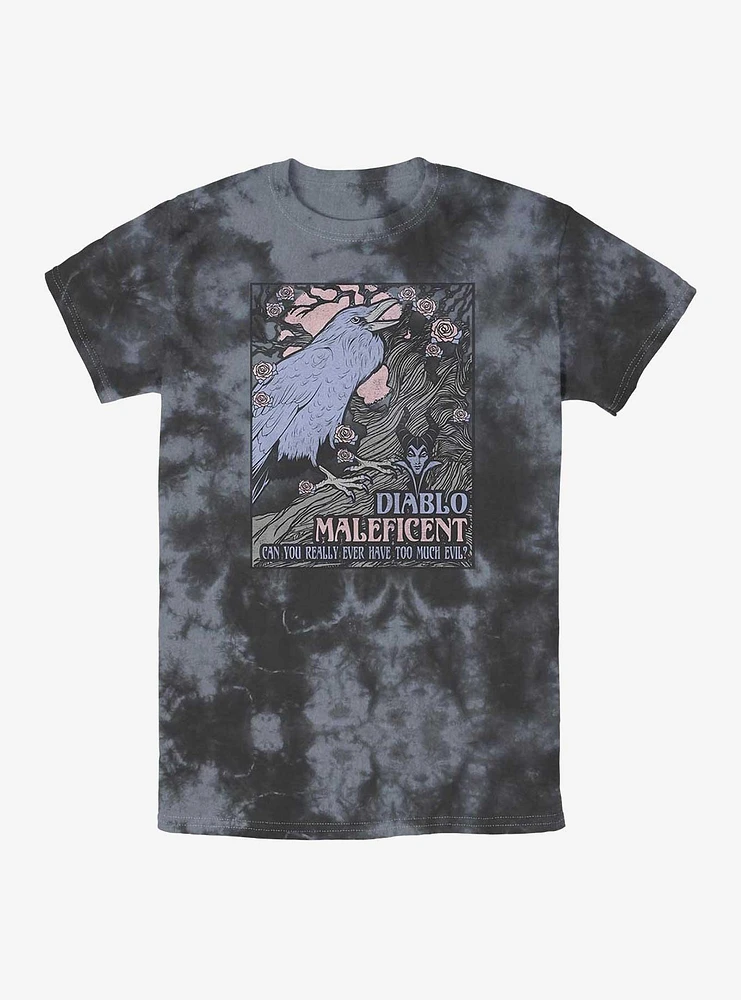 Disney Sleeping Beauty Maleficent Too Much Evil Tie-Dye T-Shirt