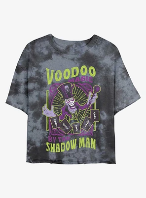 Disney Princess and the Frog Dr. Facilier Voodoo Magic Shadow Man Tie-Dye Girls Crop T-Shirt