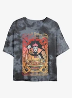 Disney Snow White and the Seven Dwarfs Tarot of Poisonous Evil Tie-Dye Girls Crop T-Shirt