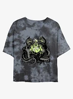 Disney Villains Ursula The Sea Witch Tie-Dye Girls Crop T-Shirt