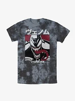 Marvel Venom Venomous Japanese Lettering Tie-Dye T-Shirt