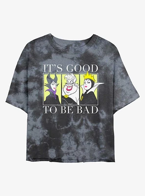 Disney Villains Good To Be Bad Tie-Dye Girls Crop T-Shirt