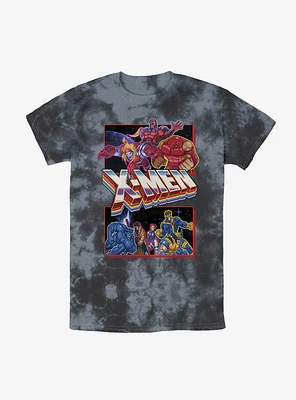 Marvel X-Men Hero Poster Tie-Dye T-Shirt