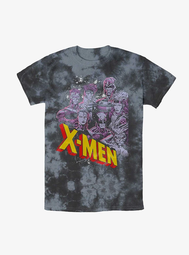 Marvel X-Men Vintage Team Tie-Dye T-Shirt