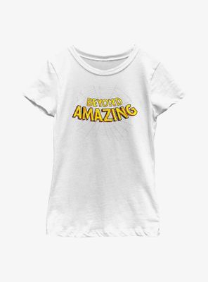 Marvel Spider-Man Beyond Amazing Web Logo Youth Girls T-Shirt