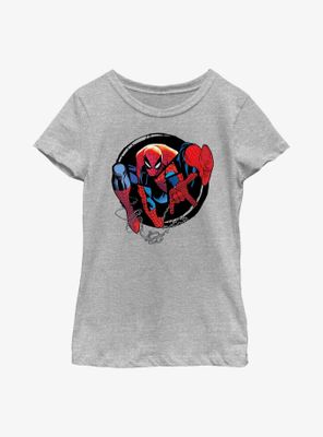 Marvel Spider-Man Circle Forward Youth Girls T-Shirt