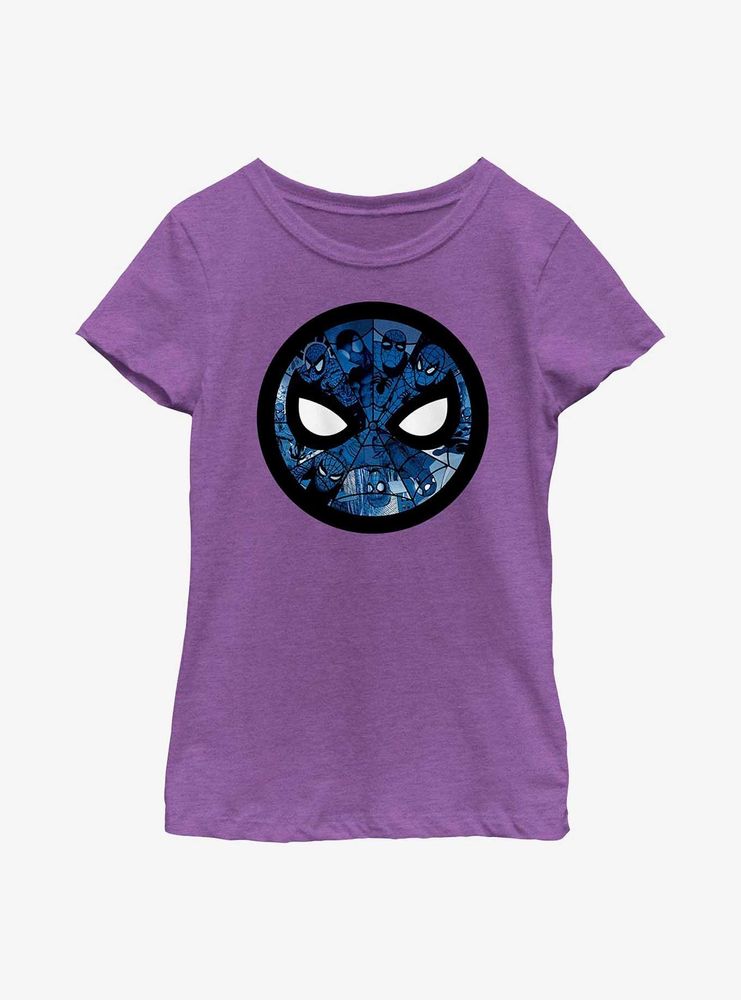 Marvel Spider-Man Mask Of Faces Youth Girls T-Shirt