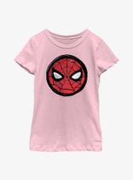 Marvel Spider-Man Sketched Mask Icon Youth Girls T-Shirt