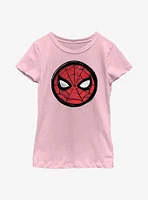 Marvel Spider-Man Sketched Mask Icon Youth Girls T-Shirt