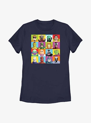 Marvel Spider-Man Action Figures Grid Womens T-Shirt