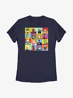 Marvel Spider-Man Action Figures Grid Womens T-Shirt