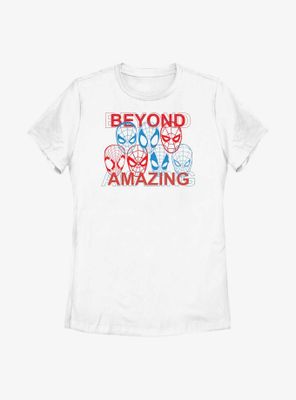 Marvel Spider-Man Beyond Amazing Faces Womens T-Shirt