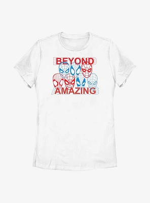 Marvel Spider-Man Beyond Amazing Faces Womens T-Shirt