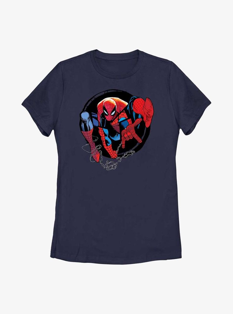 Marvel Spider-Man Circle Forward Womens T-Shirt