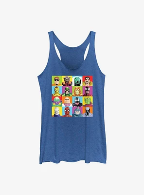 Marvel Spider-Man Action Figures Grid Womens Tank Top