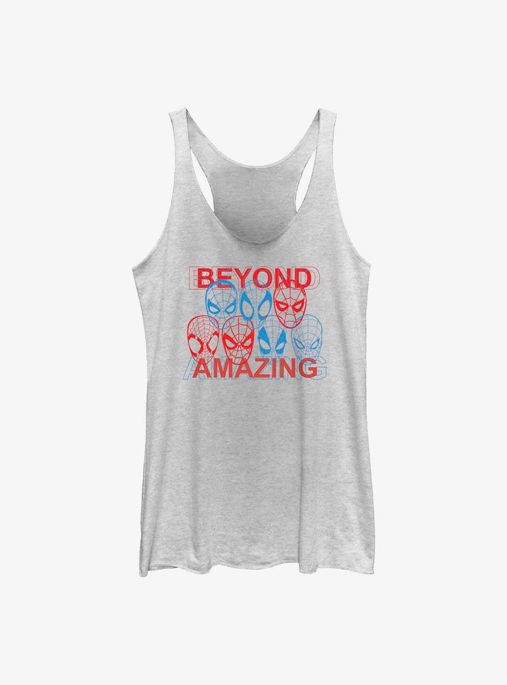 Marvel Spider-Man Beyond Amazing Faces Womens Tank Top