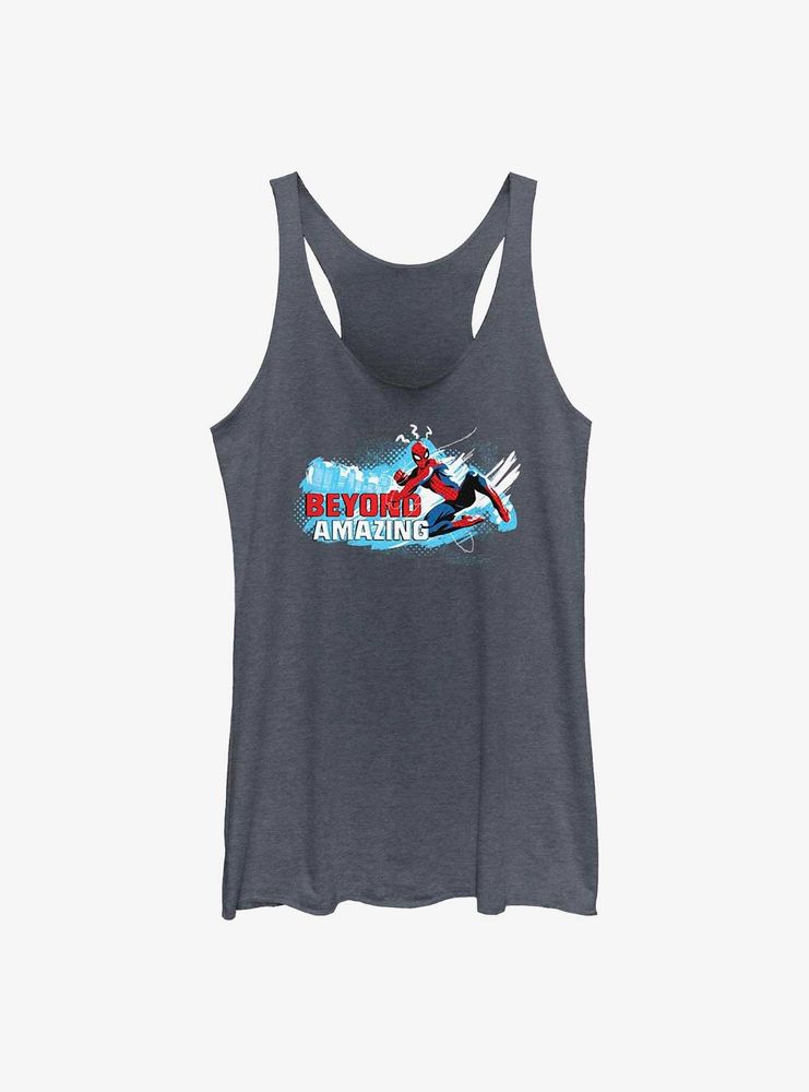 Marvel Spider-Man Beyond Amazing Swing Pose Womens Tank Top