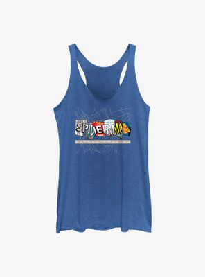 Marvel Spider-Man Beyond Amazing Comic Clippings Logo Womens Tank Top