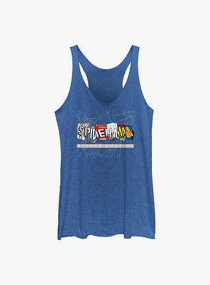 Marvel Spider-Man Beyond Amazing Comic Clippings Logo Womens Tank Top