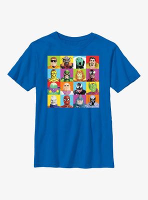 Marvel Spider-Man Action Figures Grid Youth T-Shirt