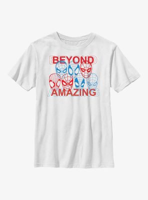 Marvel Spider-Man Beyond Amazing Faces Youth T-Shirt