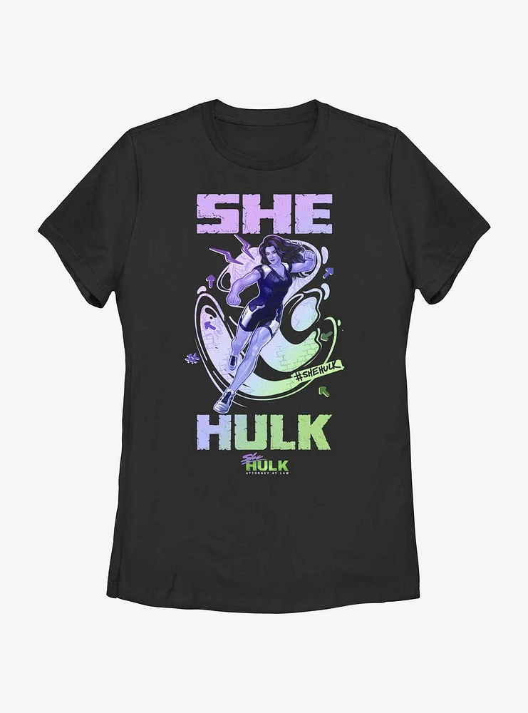 Marvel She-Hulk Hero Gradient Womens T-Shirt