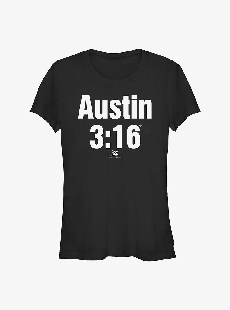 WWE Stone Cold Steve Austin 3:16 Classic Logo Girls T-Shirt