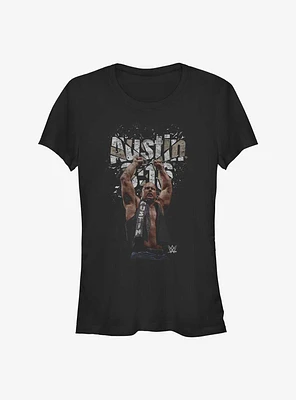 WWE Stone Cold Steve Austin 3:16 Shattered Photo Girls T-Shirt