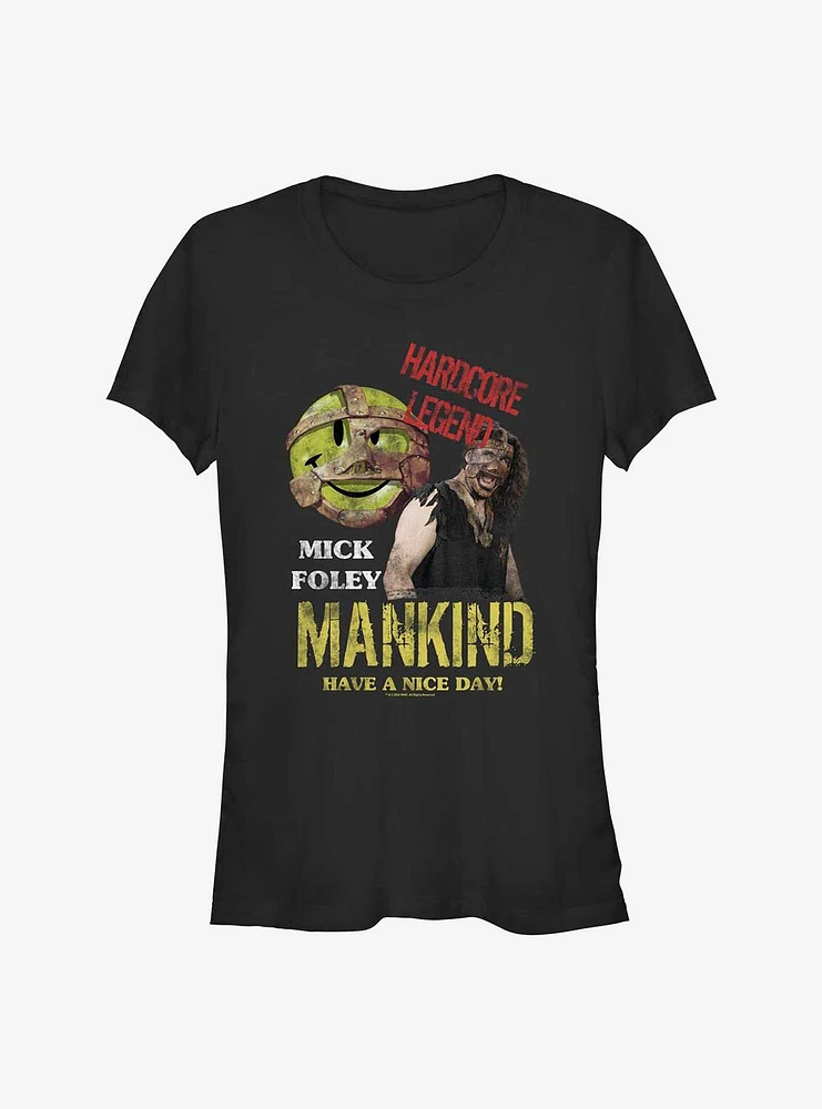WWE Mick Foley Mankind Hardcore Legend Girls T-Shirt