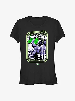 WWE Stone Cold Steve Austin Steel Cage Girls T-Shirt