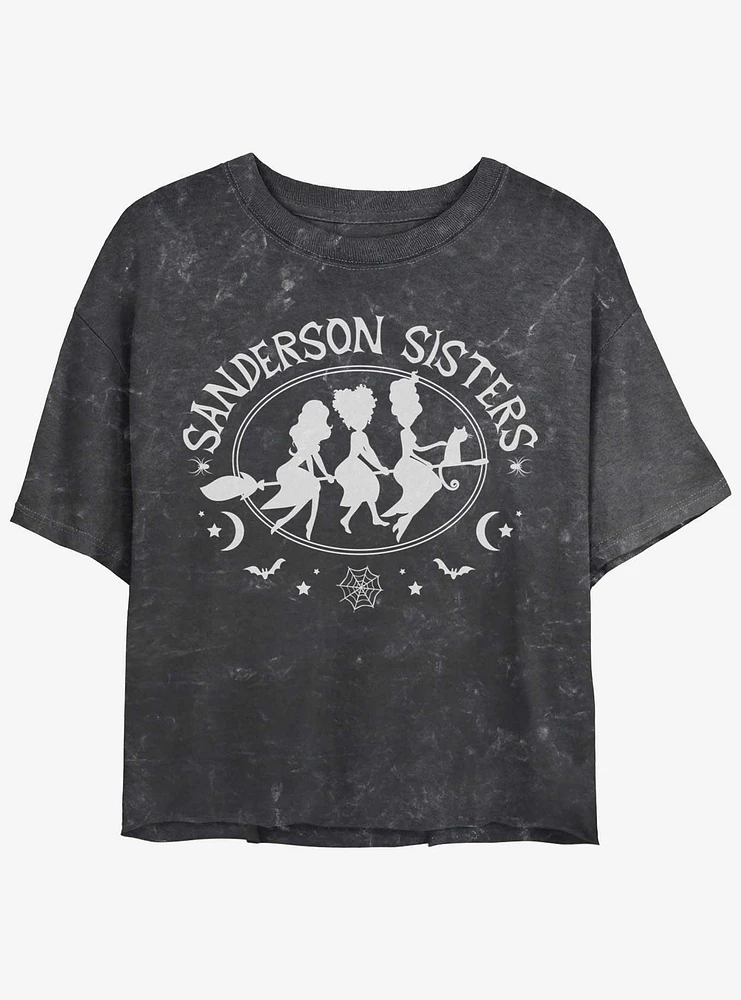 Disney Hocus Pocus Sanderson Bed and Breakfast Mineral Wash Womens Crop T-Shirt