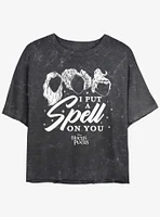 Disney Hocus Pocus Sanderson Sisters I Put A Spell On You Mineral Wash Womens Crop T-Shirt