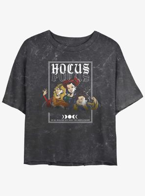 Disney Hocus Pocus The Sanderson Sisters Mineral Wash Womens Crop T-Shirt