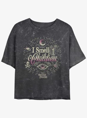 Disney Hocus Pocus I Smell Children Mineral Wash Womens Crop T-Shirt